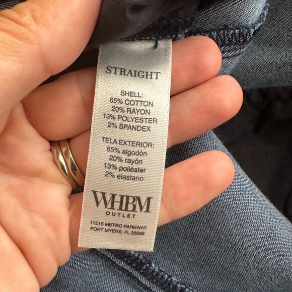 2/$30 WHBM Outlet Cropped Denim Pedal Pusher Indigo 8 #A0715-16 - Picture 6 of 8